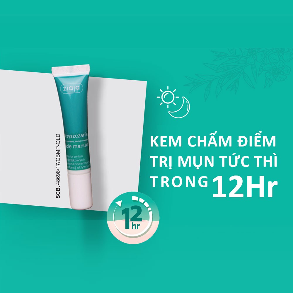 Kem Chấm Mụn Ziaja Manuka Tree Acne Changes Reducer 15ml