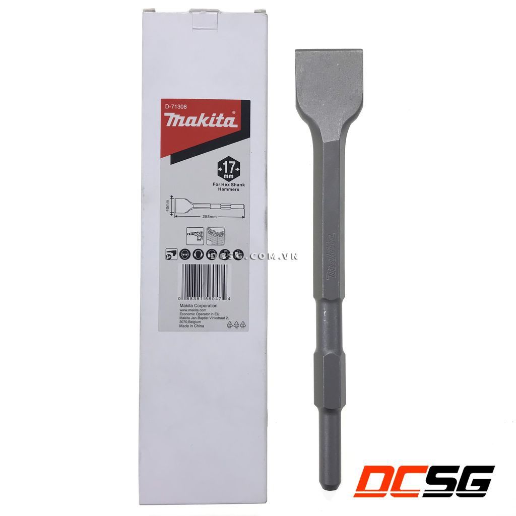 Mũi đục dẹp 17mm 40x255mm makita d-71308