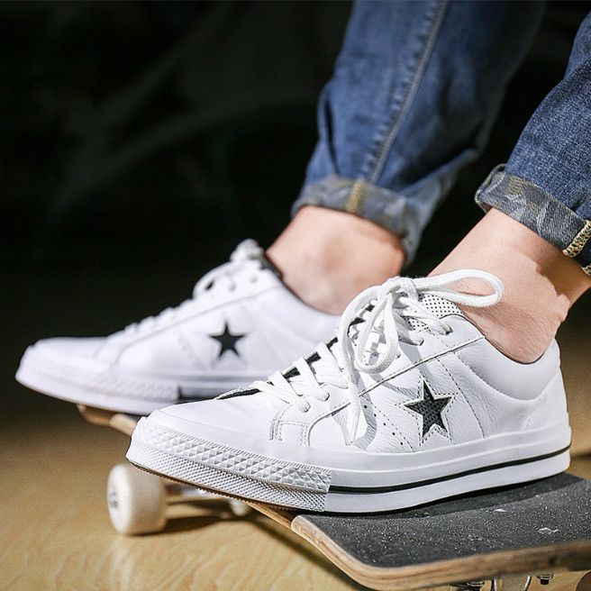 [HCM]giày converse one star da trắng real new