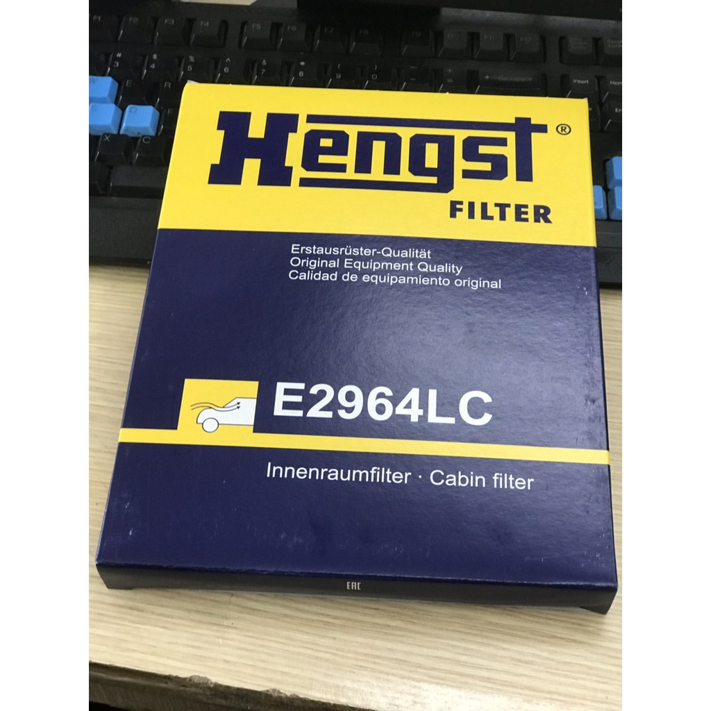 Lọc gió điều hòa cacbon hengst e2964lc cho xe ford ecosport 2011,fiesta 2008-2019, ,accent 2018...