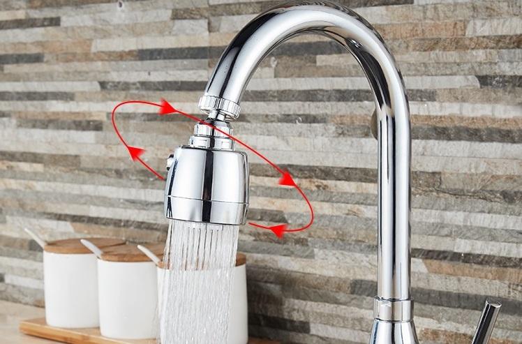 Đầu vòi rửa chén tăng áp xoai 360 độ