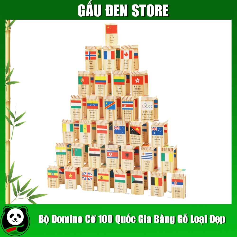 Bộ đồ chơi domino cờ 100 quốc gia bằng gỗ cực đẹp chất lượng đảm bảo an toàn đến sức khỏe người sử dụng cam kết hàng đúng mô tả