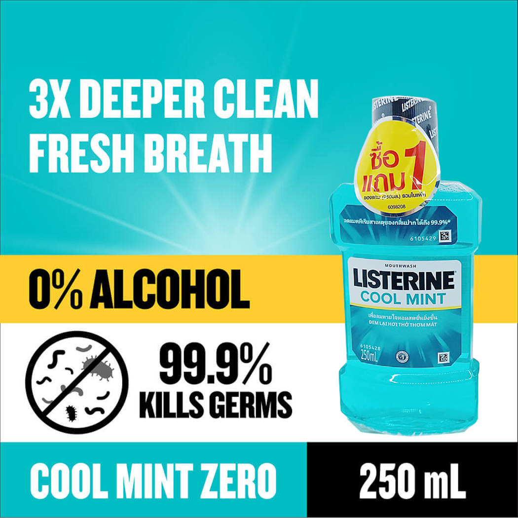 [ DIỆT SẠCH HOÀN TOÀN VI KHUẨN ] Nước Súc Miệng LISTERINE 250ml Thái Lan, Hạn sử dụng đến tháng 02-2023
