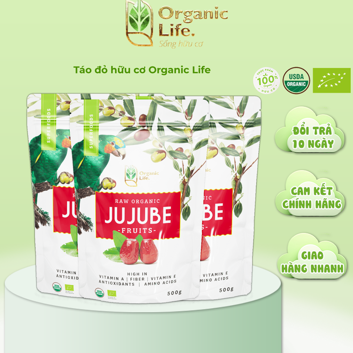Kỷ tử đỏ hữu cơ organic life 200g