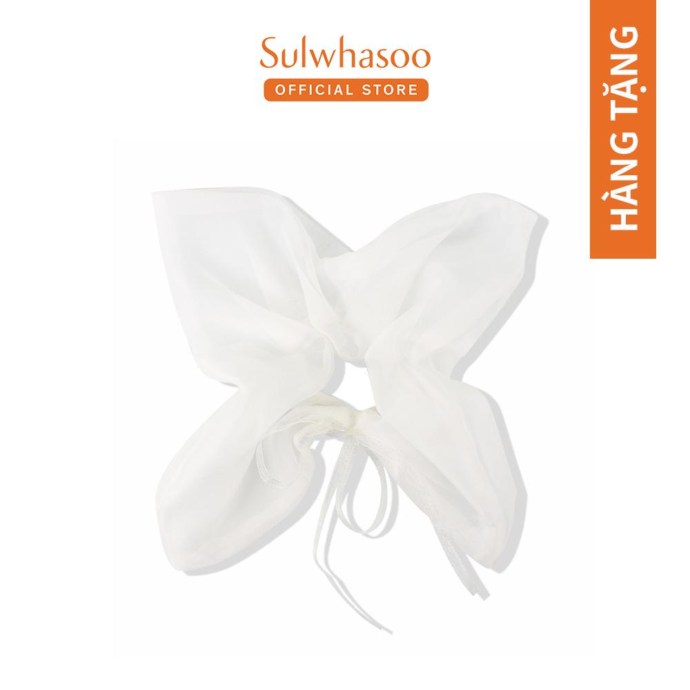 [HB Gift- Đổi điểm] Cột tóc vải SWS màu trắng - SWS Chiffon Hair Scrunchie