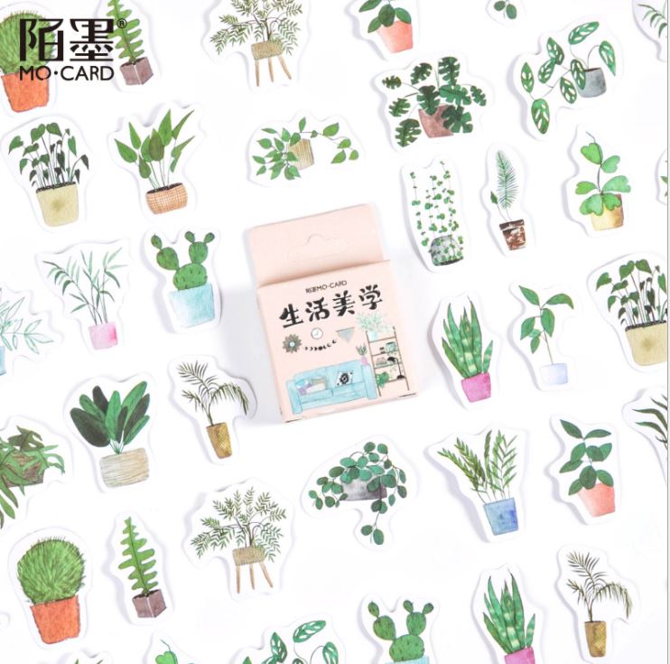 Bộ 45 sticker cây cảnh e116