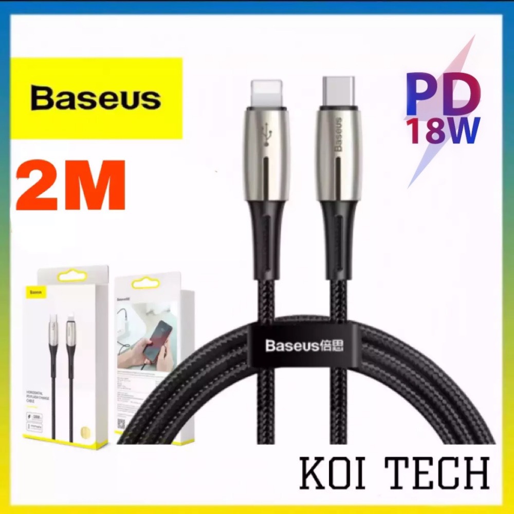 Cáp sạc nhanh iphone 18w và truyền dữ liệu type-c to lightning - dây sạc bọc dù cao cấp gamer cho IP ipad - KOI TECH