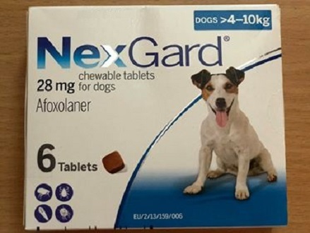 Viên nhai ngăn ngừa ve rận và bọ chét trên chó NexGard (Cho chó từ 4-10kg)