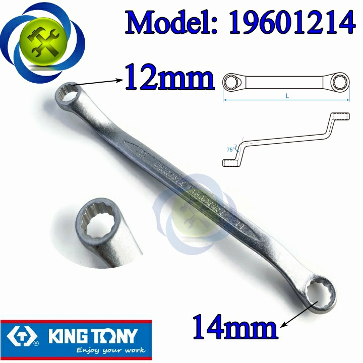 Cờ lê hai đầu tròng 12mm và 14mm kingtony 19601214