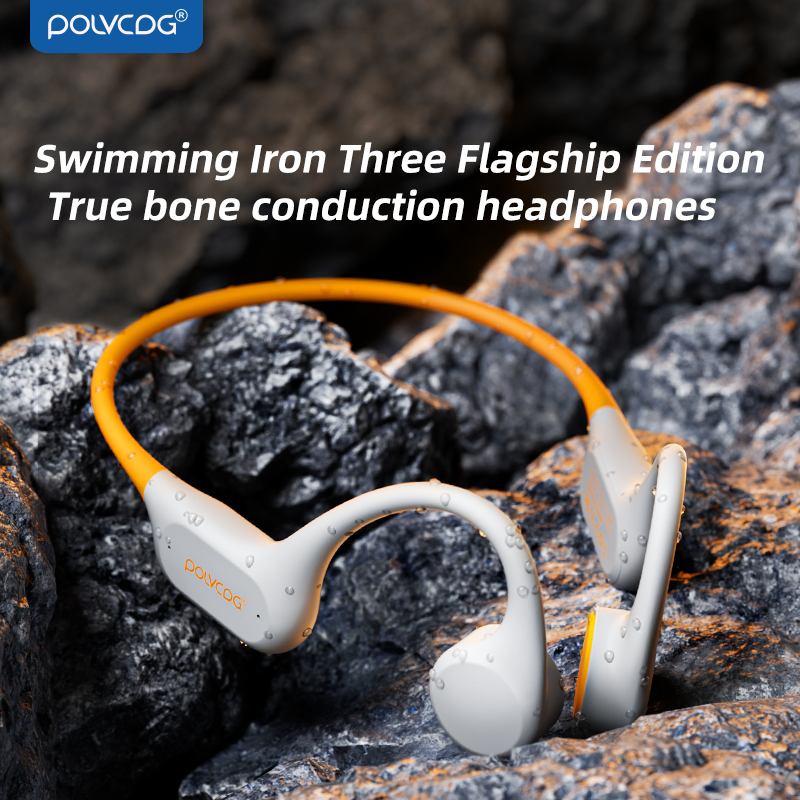 POLVCDG-X13 IPX8 Waterproof Swimming Bone Conduction Headset 32g Memory Bluetooth 5.3 Running Sports Headset With Microphone Dual Machine Connection Function