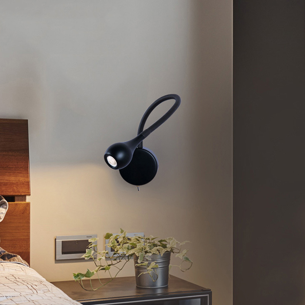 Đèn đầu giường đọc sách led 3w - 220v, loại gắn tường ánh sáng chiếu rọi điểm - dw001