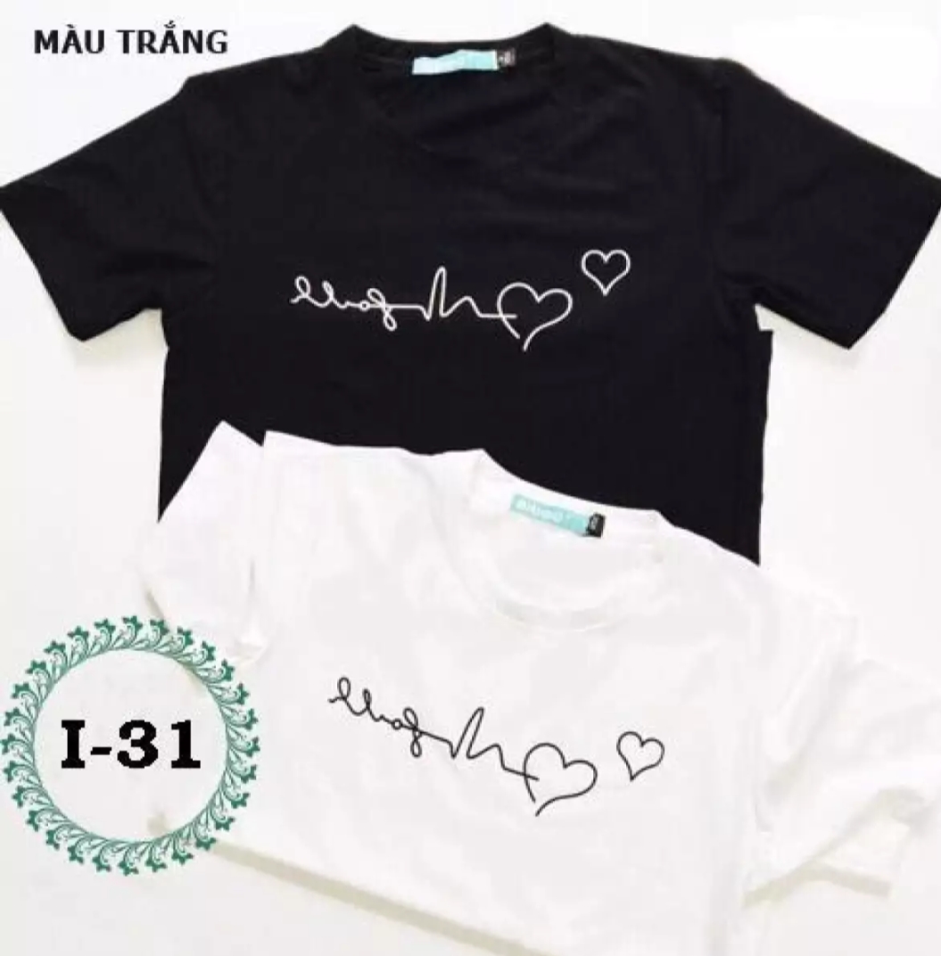 XẢ HÀNG - ĐỒNG GIÁ 19K Áo thun nữ form rộng Hàn quốc in hình Nhịp Đập Con Tim Mẫu Mới dễ thương vải dày mịn mát