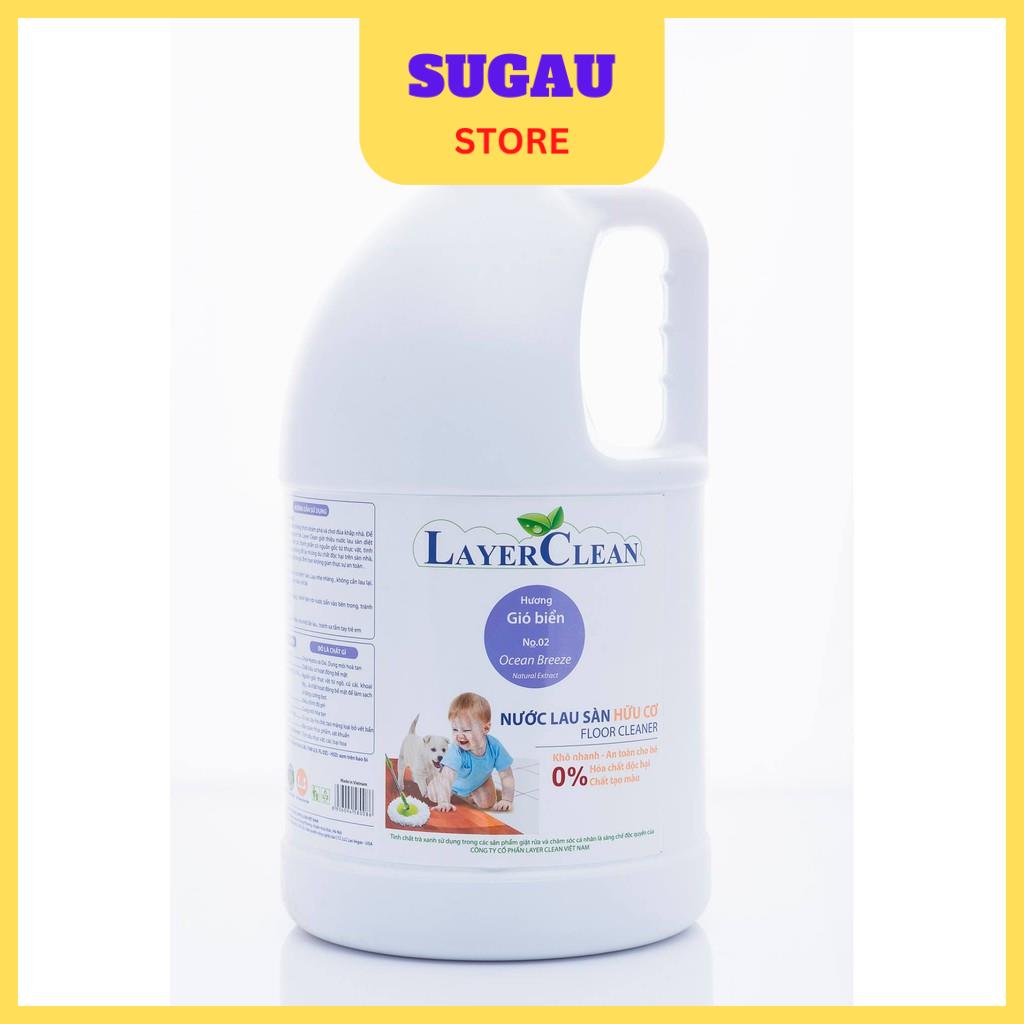 Nước lau sàn hữu cơ Layer Clean hương Gió biển 5l