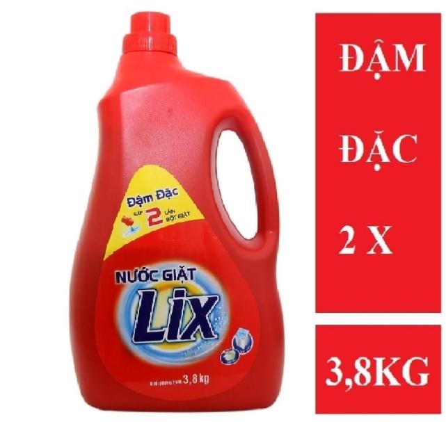 Nước giặt lix đậm đặc 2x, chai 3.8kg
