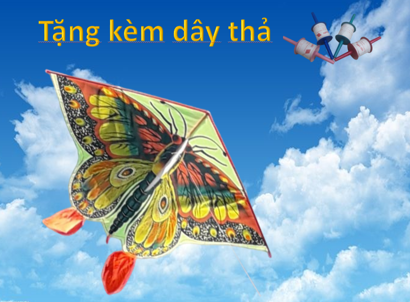 Diều mùa hè cho bé loại lớn tặng kèm dây thả 100m