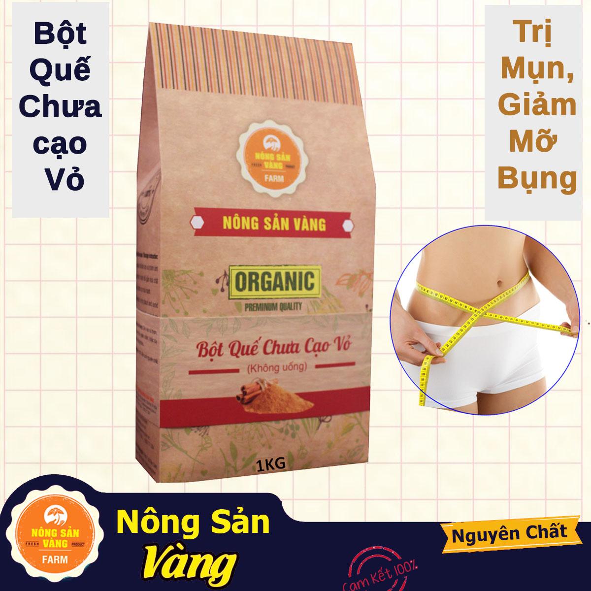 Bột Quế Chưa Cạo Vỏ 1kg giảm cân giảm mỡ bụng đắp mặt - Nông Sản Vàng