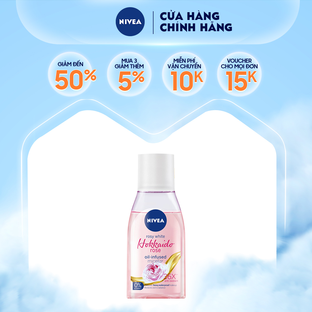 Nước tẩy trang chiết xuất hoa hồng Nivea radiance Hokkaido rose oil-infused 125ml  84998