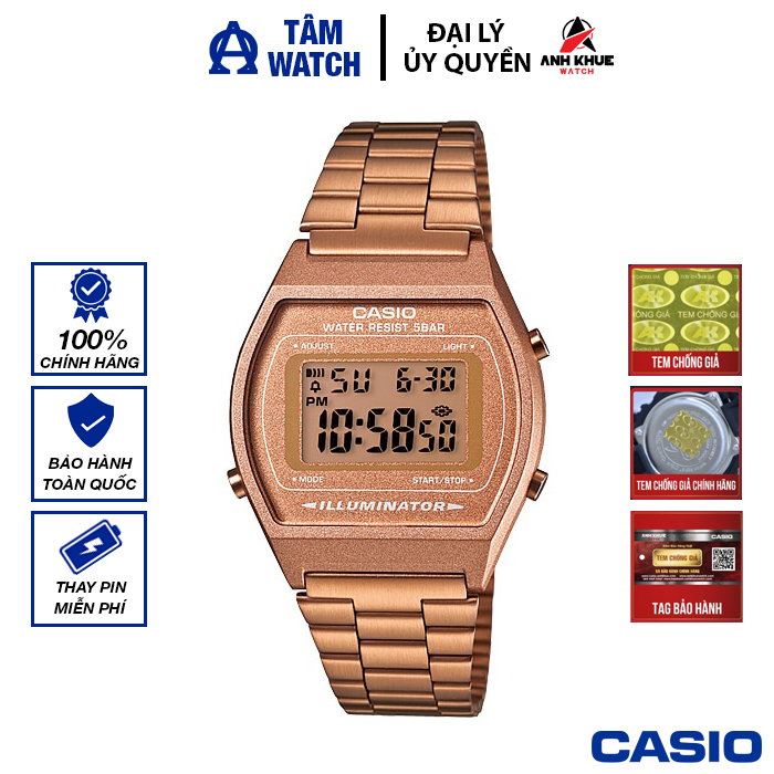 Đồng hồ nữ dây kim loại Casio Standard chính hãng Anh Khuê B640WC-5ADF (35mm)
