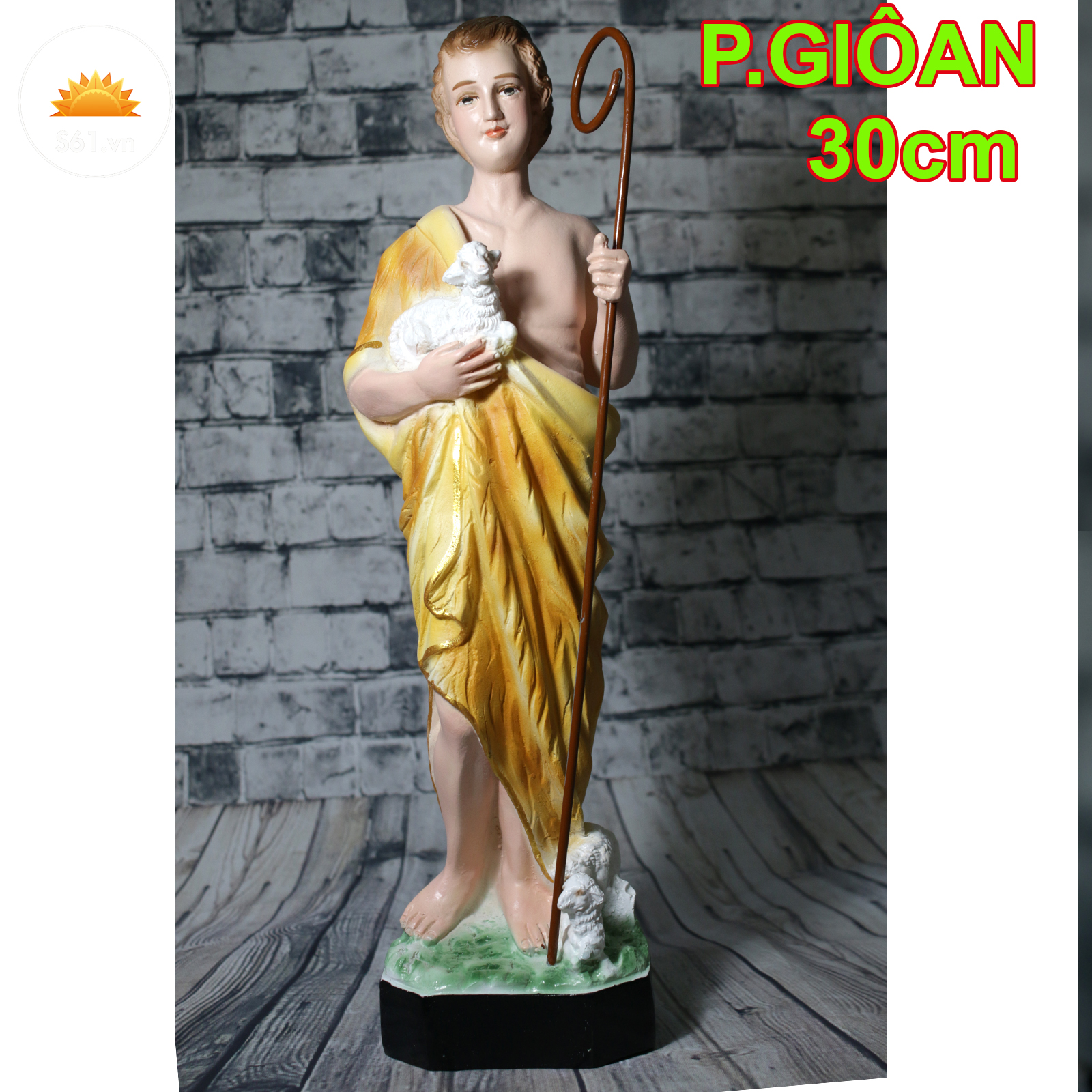 Tượng thánh gioan cao cấp loại tượng công giáo siêu bền không bong tróc 30cm PGIOAN