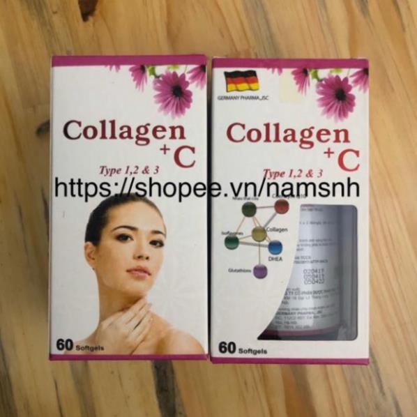 Đẹp da sáng da collagen + c lọ 60 viên
