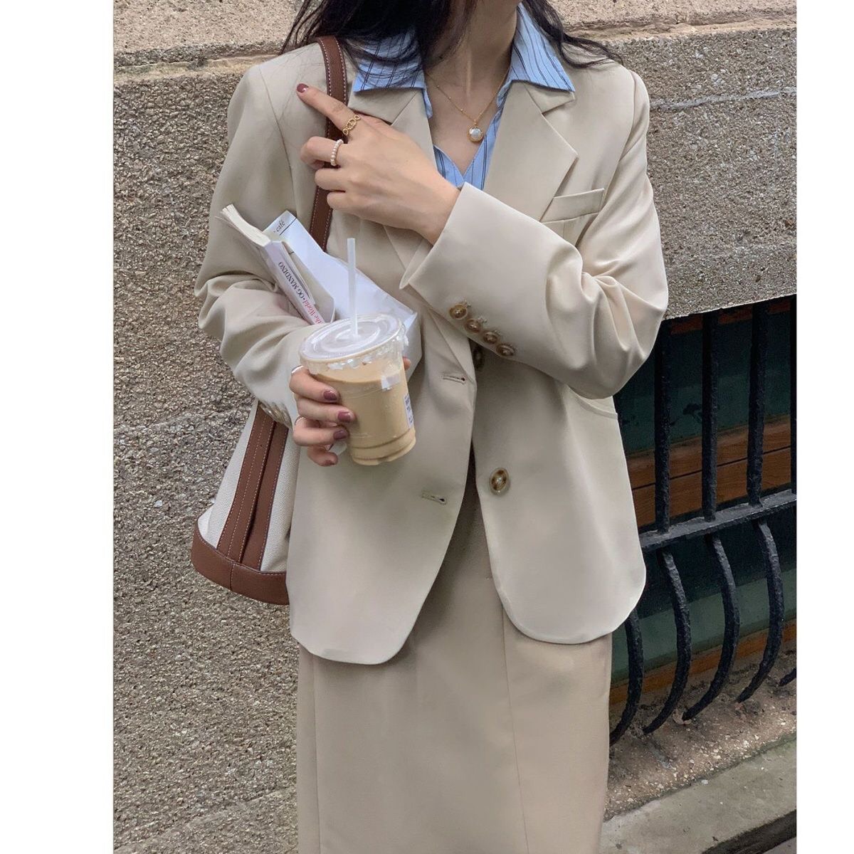 Áo blazer size XXS XS phong cách đơn giản thanh lịch kiểu dáng Hàn Quốc