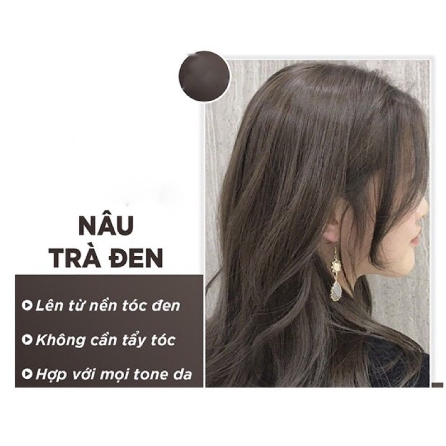 Thuốc nhuộm tóc NÂU TRÀ ĐEN Chenglovehairs Chenglovehair Chengloveshair   Shopee Việt Nam