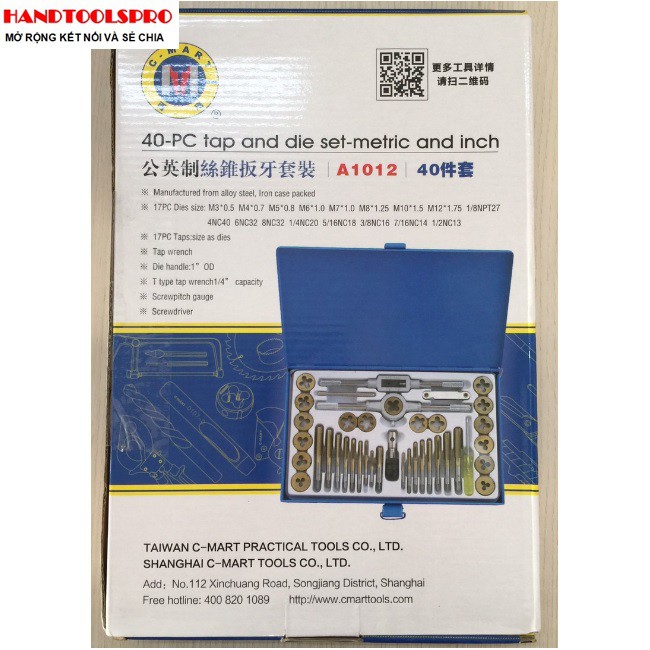 Bộ taro ren 40 chi tiết a1012 c-mart
