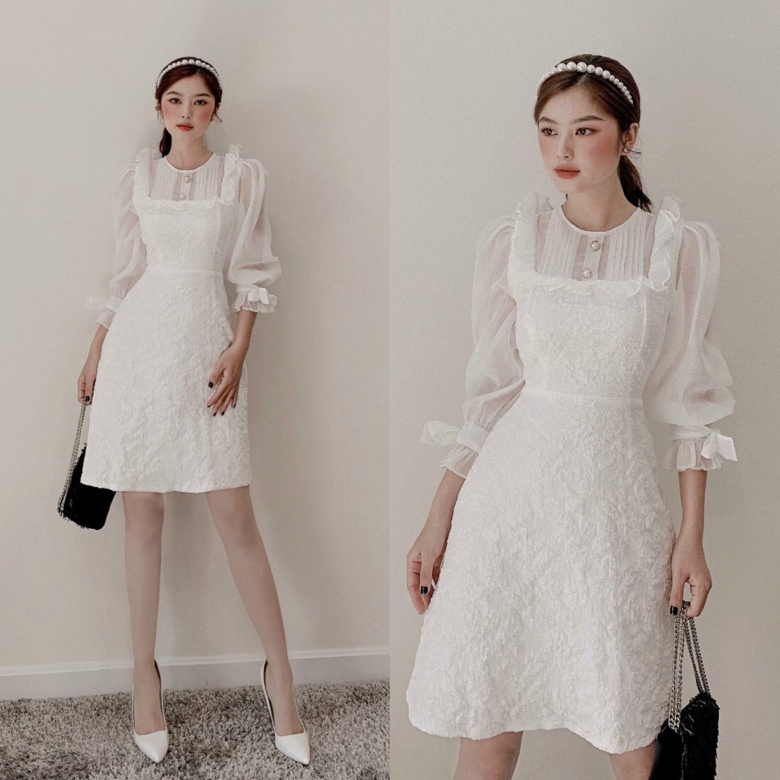 ĐẦM DỰ TIỆC GẤM XỐP URA DRESS