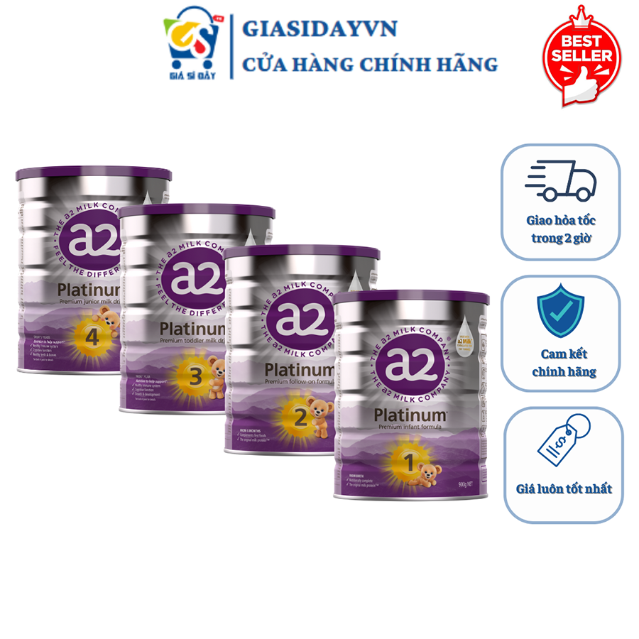 (HSD 2027) Sữa Bột A2 Platinum New Zealand Số 1,2,3,4 Hộp 400g, 900g - Sữa Bột Công Thức