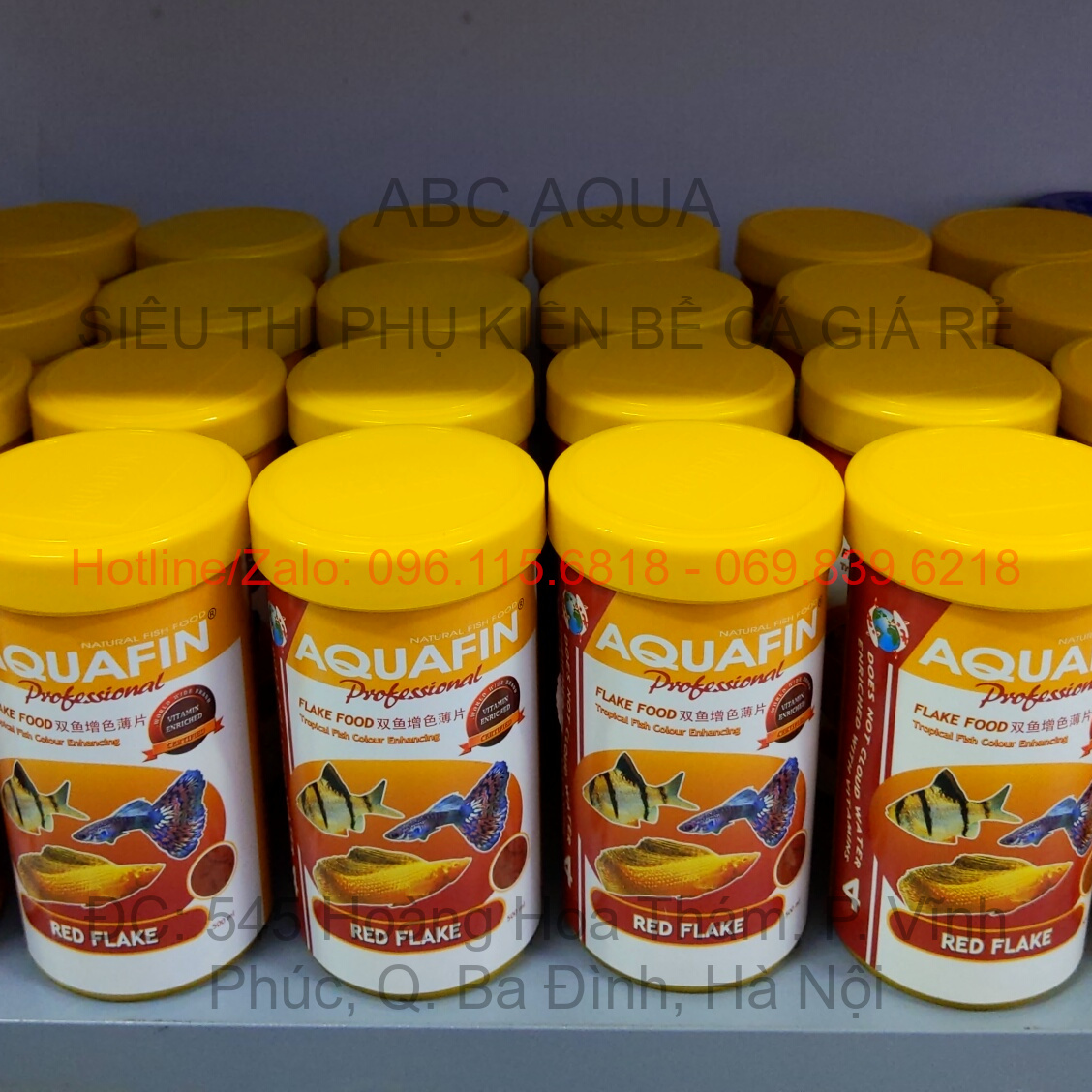 Thức ăn cho cá AQUAFIN RED FLAKE - thức ăn dán kính AQUÀIN GLUEY TABLETS
