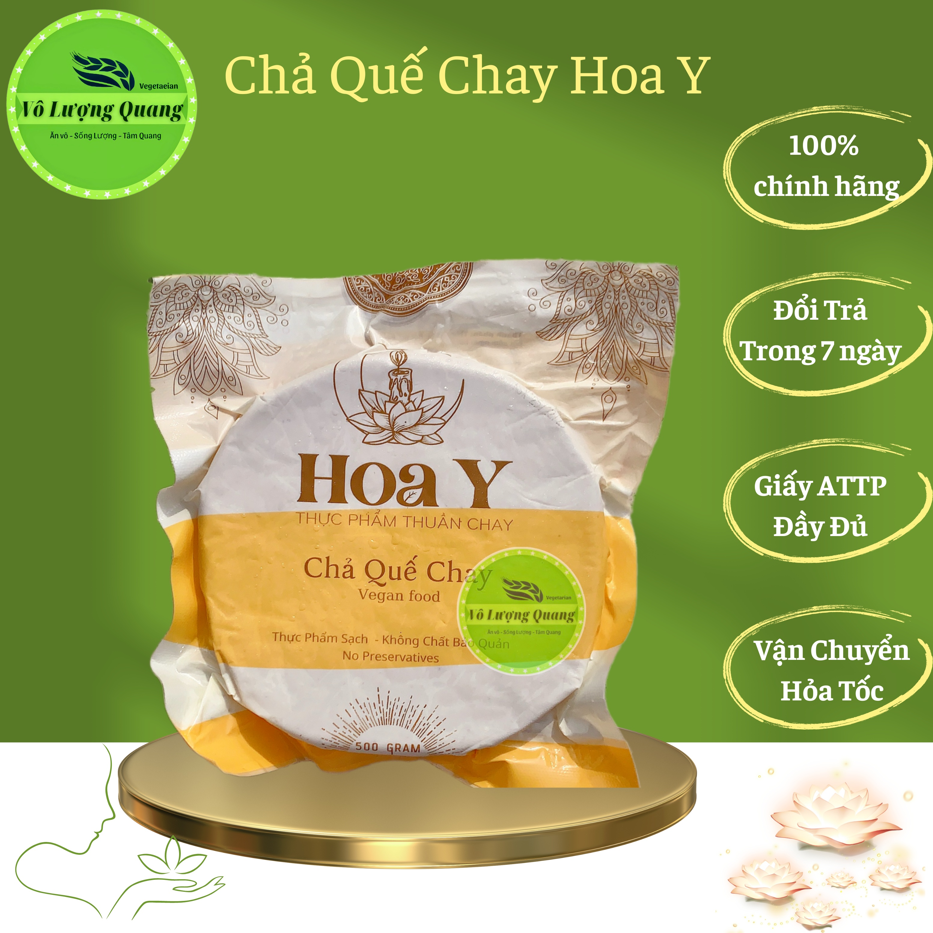 Chả quế thuần chay Hoa Y/ Vô Lượng Quang cao cấp