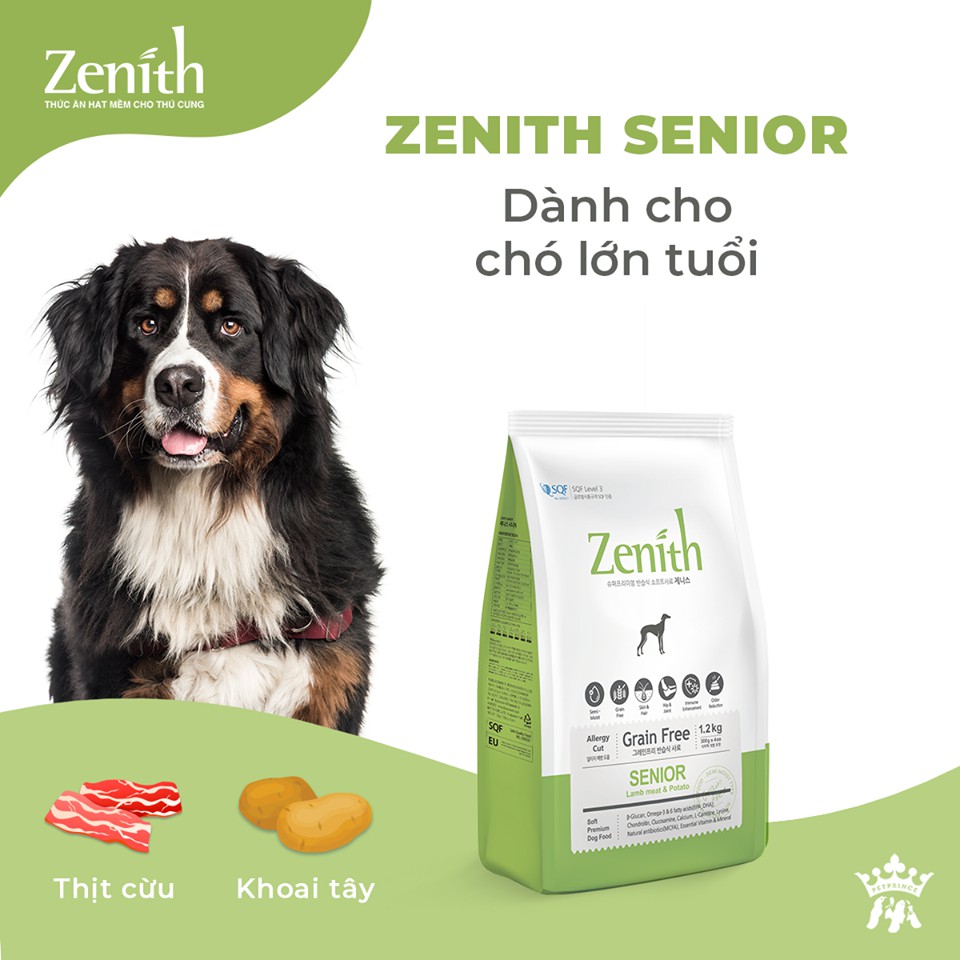Thức ăn hạt mềm cho chó già Zenith