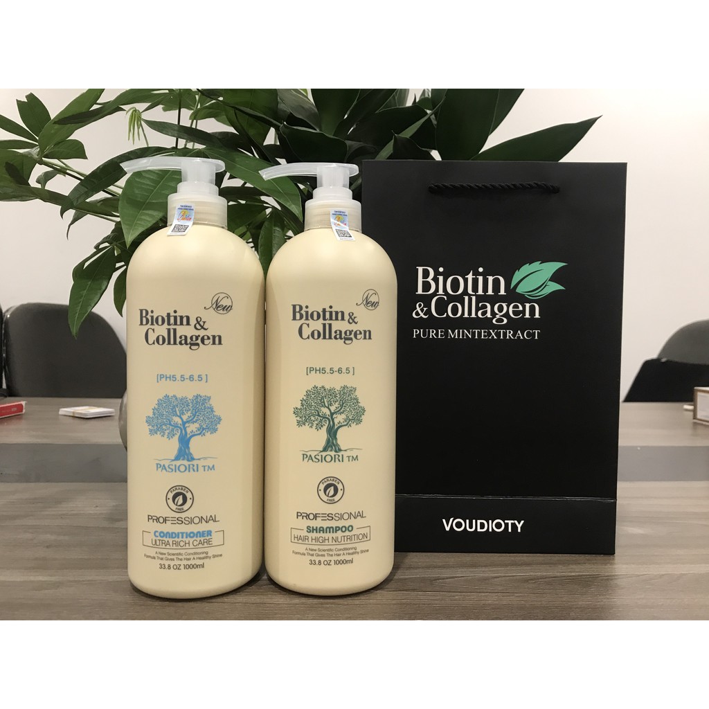 Cặp dầu gội xả Biotin collagen
