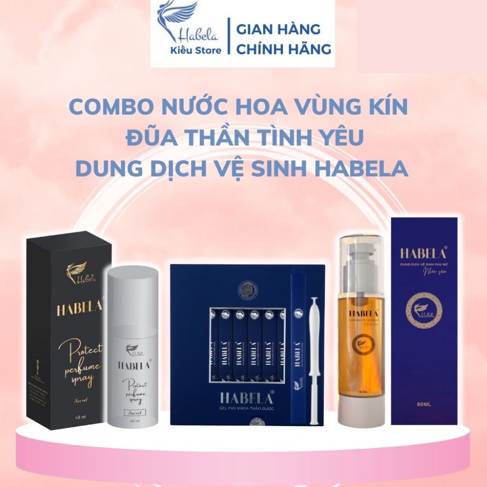 Combo nước hoa vùng kín, đũa thần tình yêu và dung dịch vệ sinh Habela