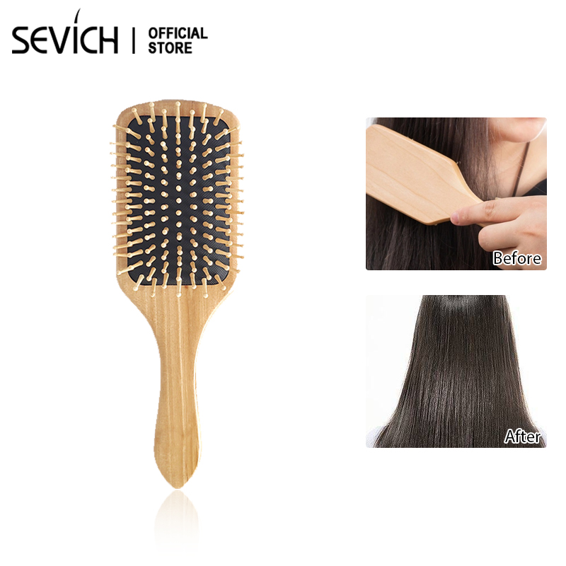 Sevich lược chải tóc cho nữ lược đệm khí bằng gỗ lược chải tóc lớn mát xa da đầu