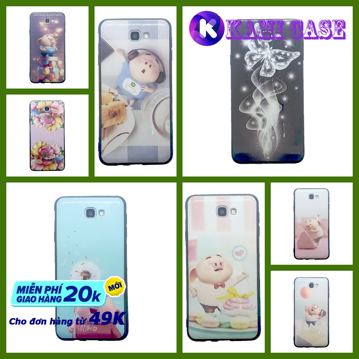 Ốp lưng samsung j7 prime / on7 2016 cứng bóng viền dẻo