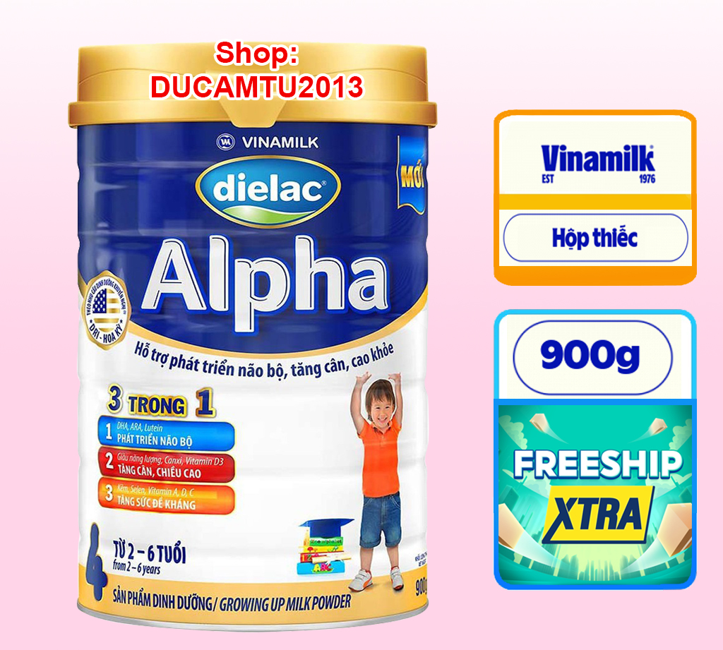 Sữa bột Dielac Alpha 4 -900g HSD 2026