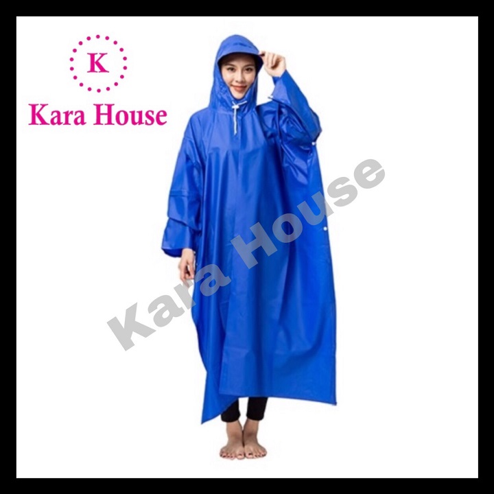 Áo mưa vải dù xẻ tà cánh dơi cao cấp kara house