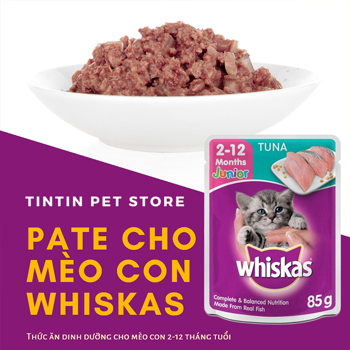 Pate Whiskas Cho Mèo Con Túi 85g Giá Rẻ