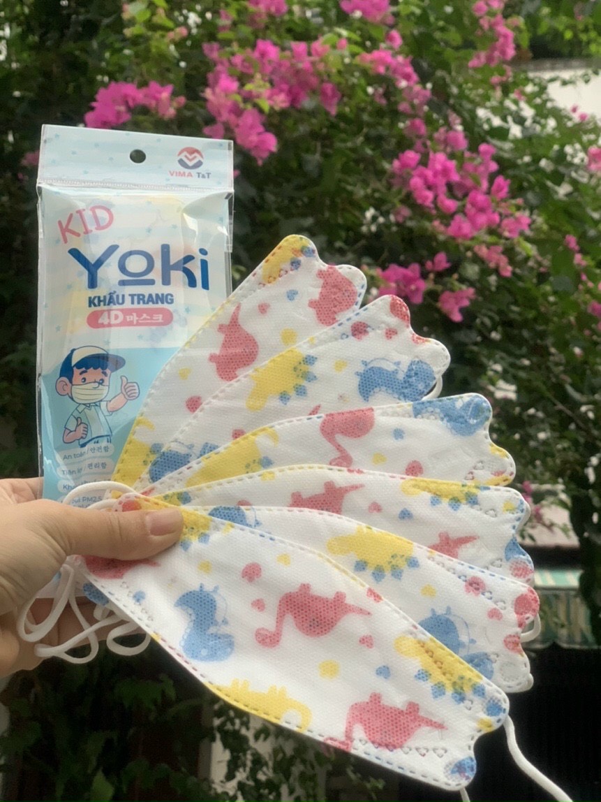 Khẩu trang trẻ em Yoki cao cấp bịch 6 cái