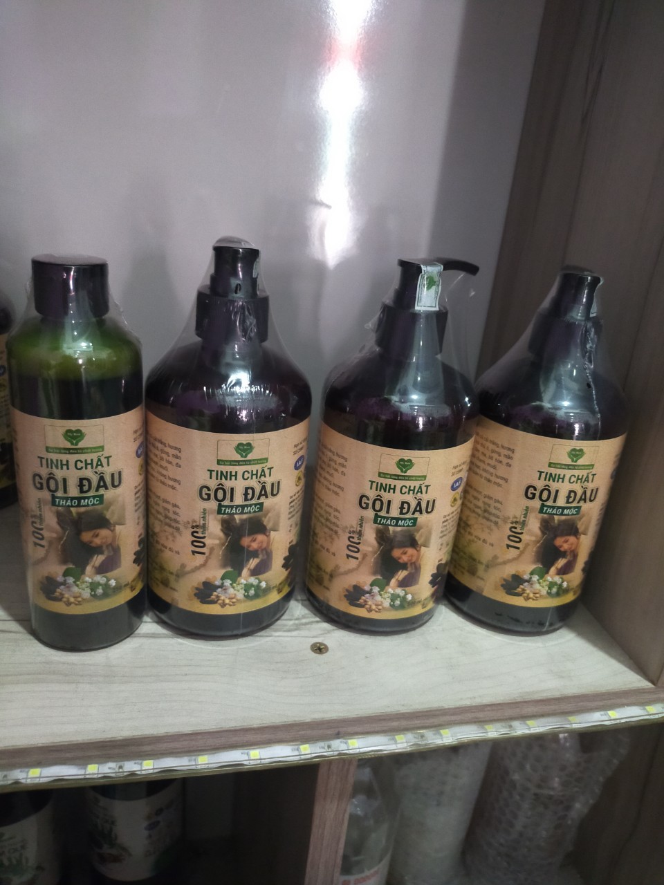 Combo bộ ba chai gội thảo mộc loại 500ml Mẹ Ken-Mua 3 chai gội lớn 500ml tặng kèm 1 gội nhỏ 250ml