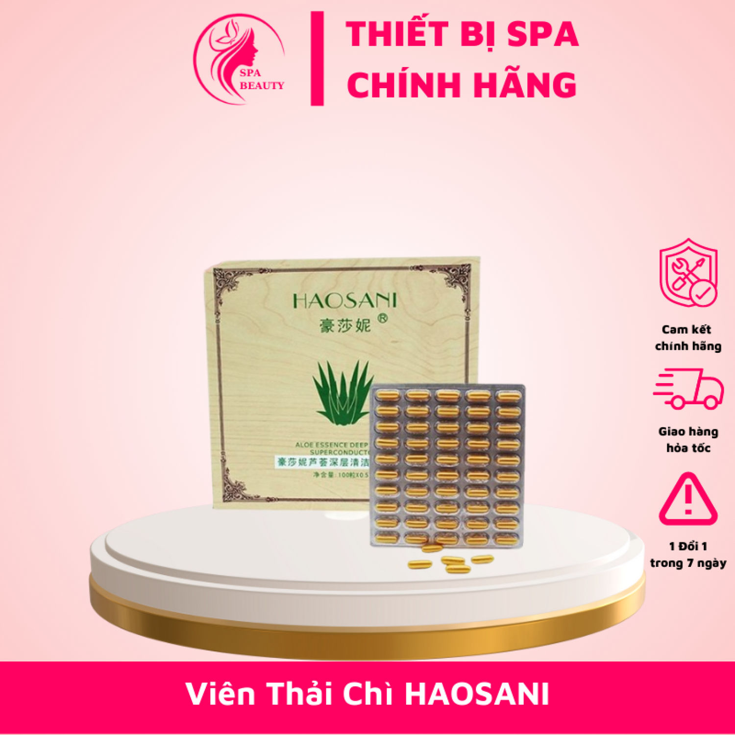 Hộp 2 vỉ 100 viên thải chì Haosani
