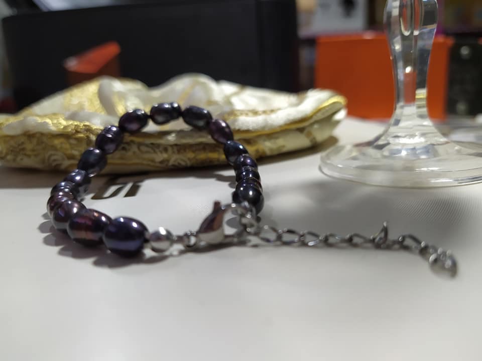 [HCM]vòng tay ngọc trai đen ngọc thật 100% giá rẻ