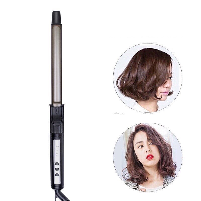 Máy làm tóc, uốn tóc đa năng,máy uốn làm xoăn tóc chỉnh 4 mức nhiệt trục xoay cao cấp kemei km 9942.