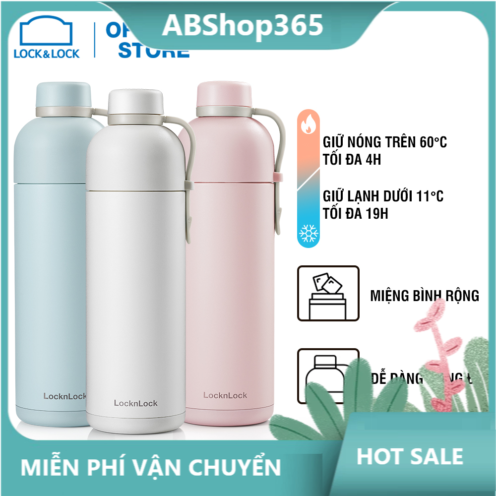 Bình giữ nhiệt Lock&Lock Belt Bottle 490ml - LHC4267 - màu sắc trẻ trung năng động có quai xách