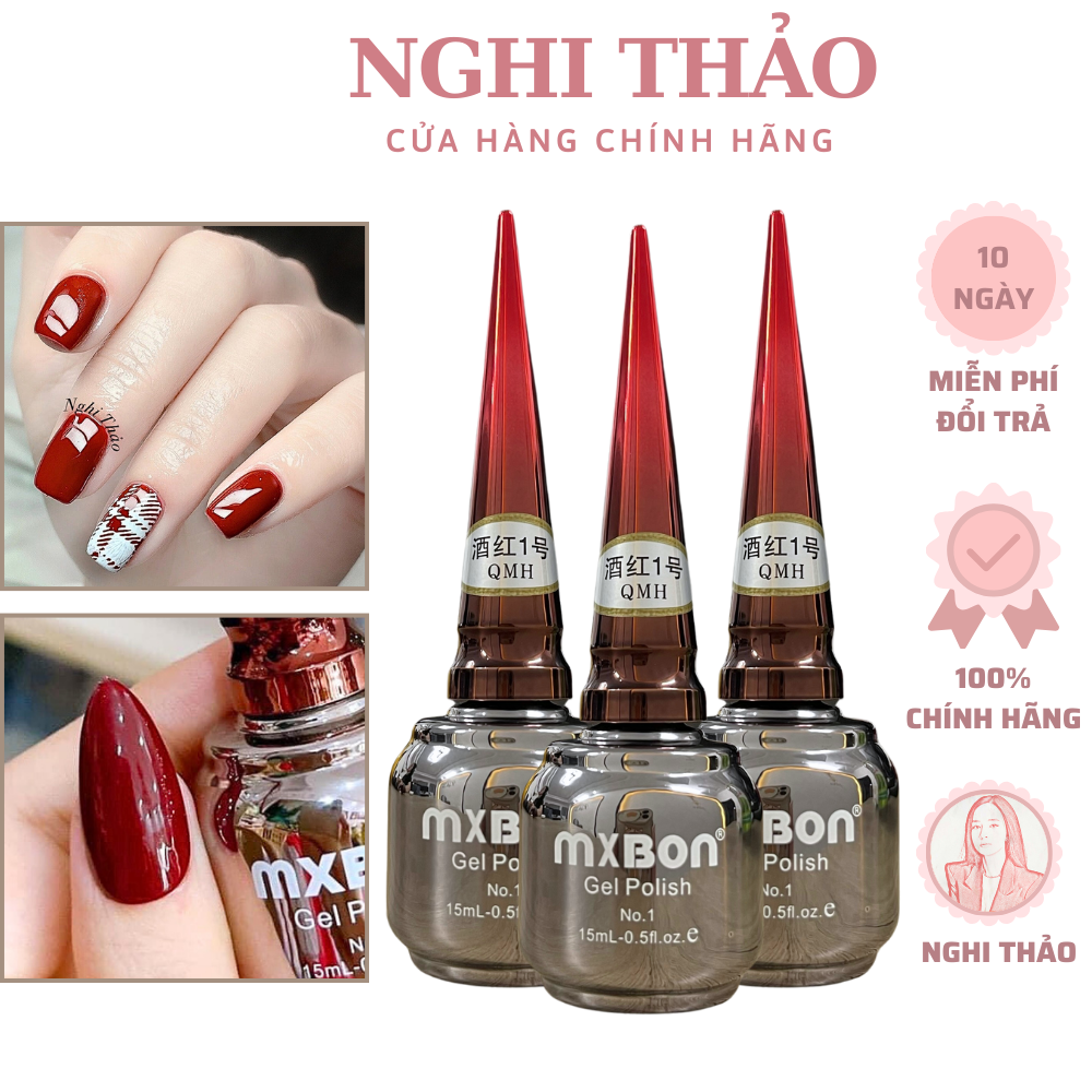Sơn gel đỏ mxbon chính hãng 15ml