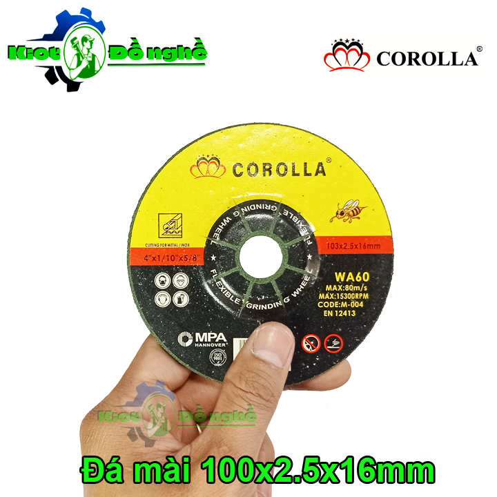 Đá mài 100x2.5 corolla m-004- đá mài sắt và inox - kiot đồ nghề