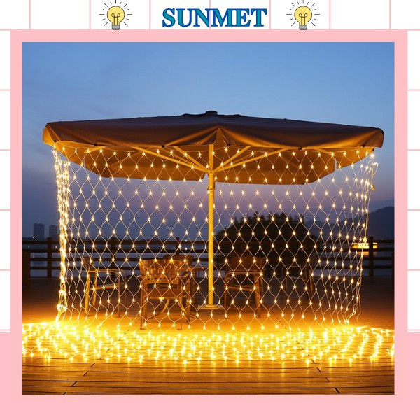 [LOẠI 1] Rèm Đèn Led Trang Trí Dạng Lưới 1.5m 3m Chống Thấm Nước Trang Trí Các Tiệc Dã Ngoại Nhà Hàng Homestay Quán Cafe