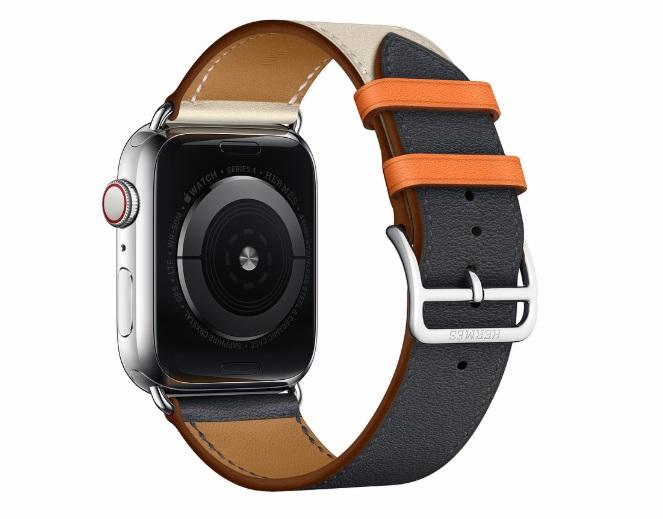 Dây đeo Apple Watch, Dây da Indigo/Craie/Orange Swift Leather Single Tour 42mm