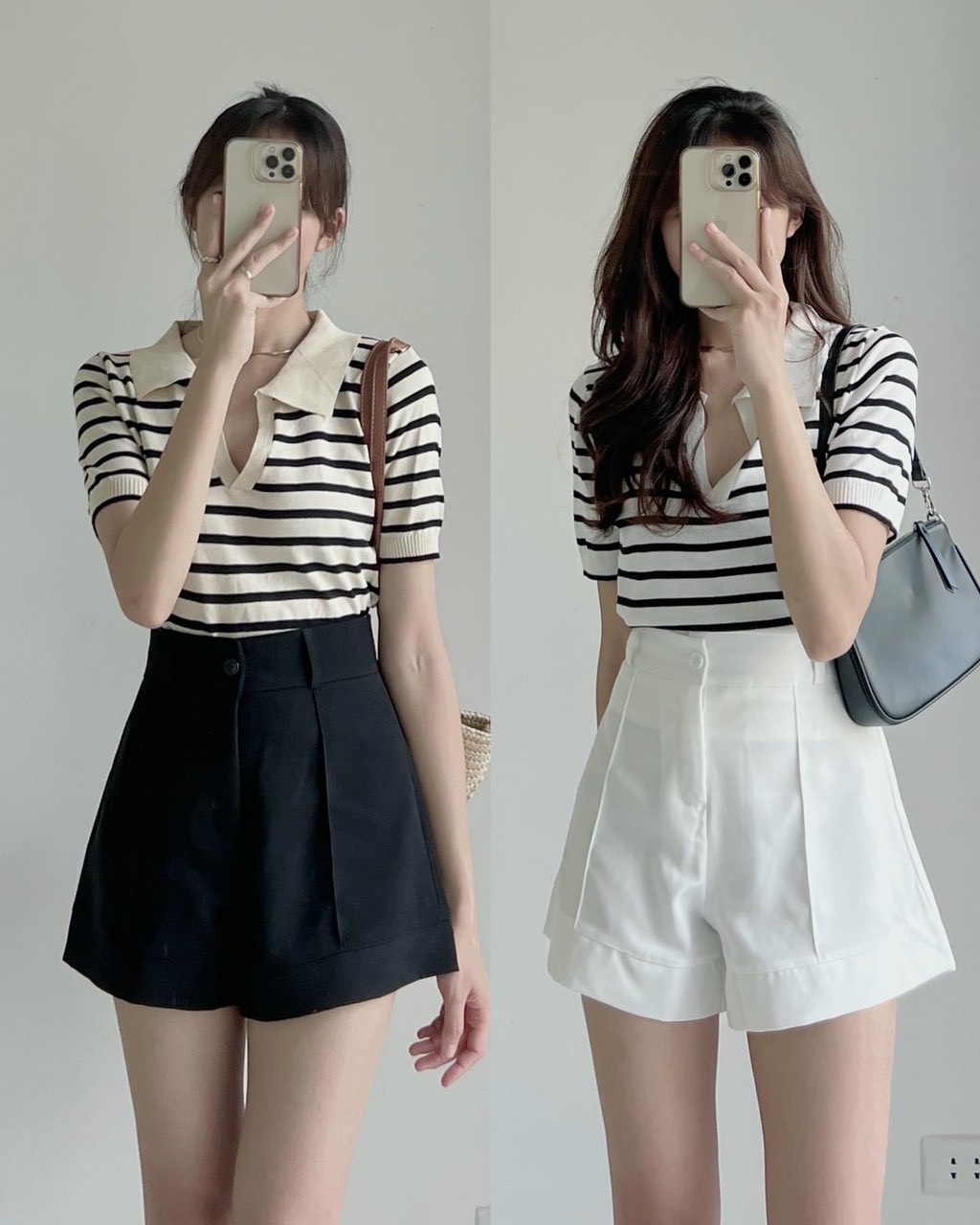 Áo polo len kẻ sọc ảnh thật cuối -CS